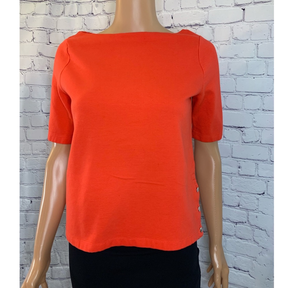 Ralph Lauren 100% Cotton Orange Blouse NWOT small